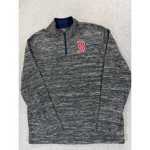 Boston Red Sox Majestic 1/4 Zip Baseball Pullover (Men's XL)‎ Gray